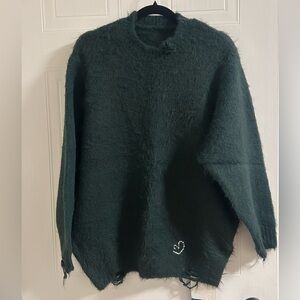 Ader Error Green Crewneck Sweater